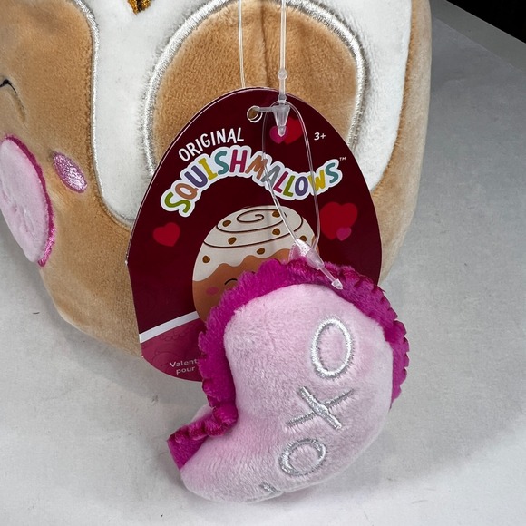 Squishmallows Chanel Cinnamon Roll Valentine Treat Pail Plush XOXO - Picture 2 of 8